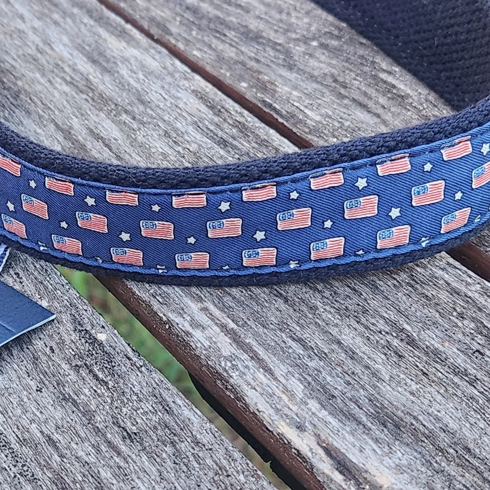 Vineyard Vines Boys Youth Flags & Stars Canvas Club Belt 24
